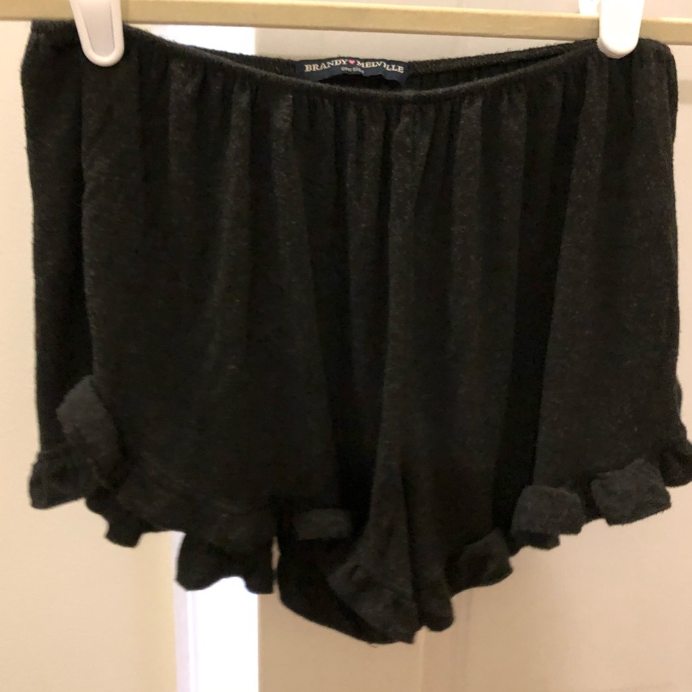 Brandy Melville cloth shorts with ruffle bottom